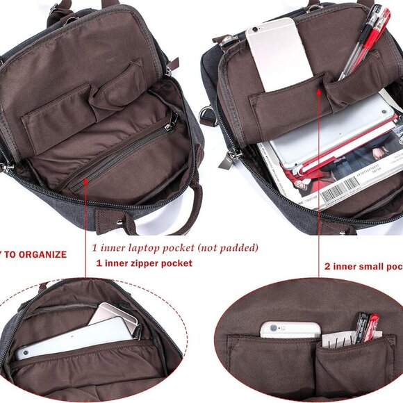 Retro Crossbody Bag Sling Bag Canvas Messenger Bag for Men Women Shoulder Bag Cr - Picture 5 of 7